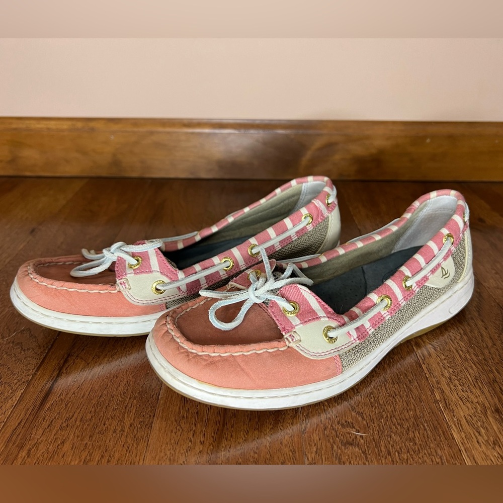 Sperry Pink and Tan Flats
